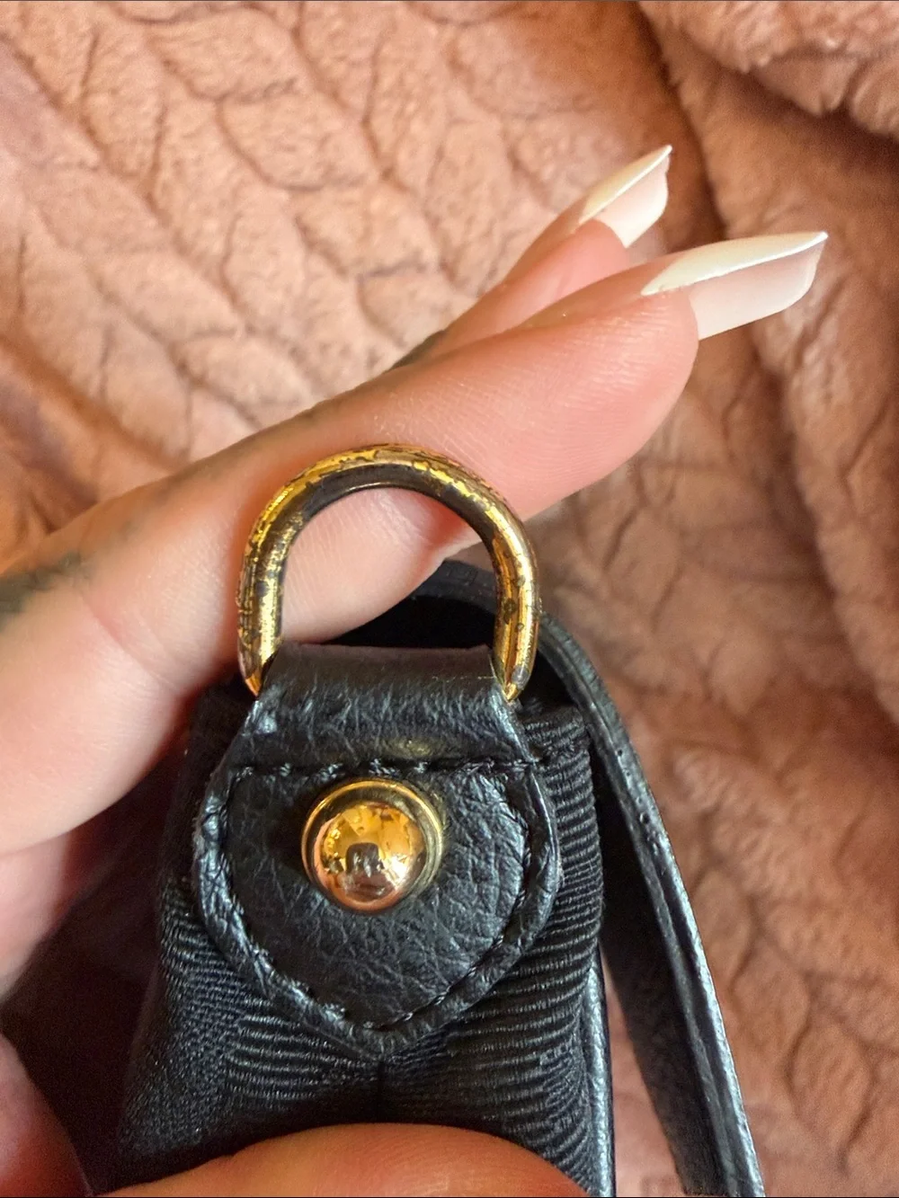 Fendi Black Clutch with Gold Hardware